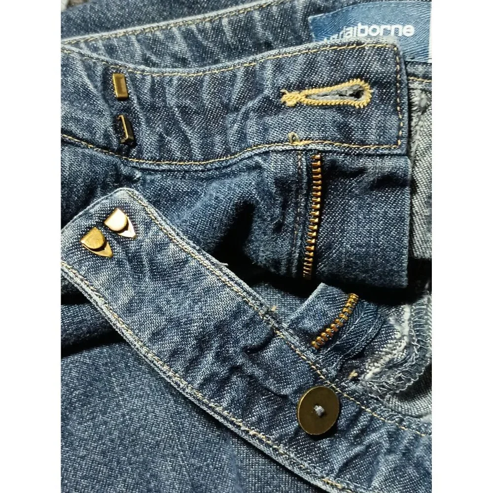 Liz Claiborne Jeans Womens Size 12 Trouser Fit Blue Denim - Picture 9 of 13